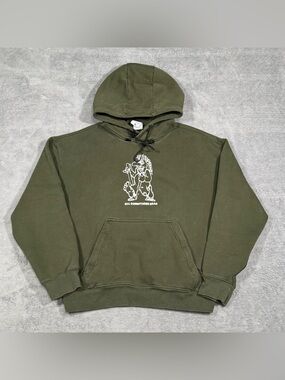 Nike ACG Troll Hoodie Mens M Olive Green Therma Fit Pullover Streetwear DJ1435